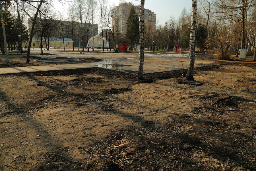 Детская площадка в Центральном парке Новосибирска