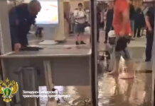 В Новосибирске затопило Железнодорожный вокзал