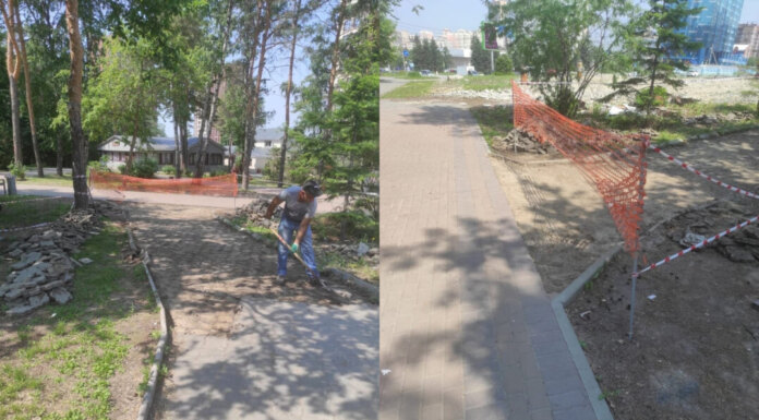 В «Закаменском» сквере Новосибирска стартовали ремонтные работы